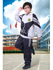 6007高中白色藏青校服